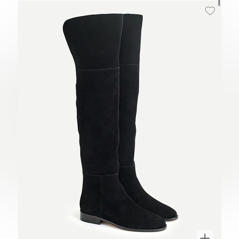 J crew leather suede over the knee OTK riding boot in black size 5
